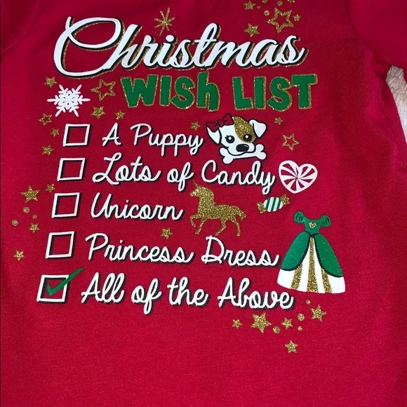 Holiday Time Christmas Top 12M EUC Girl - Picture 4 of 8